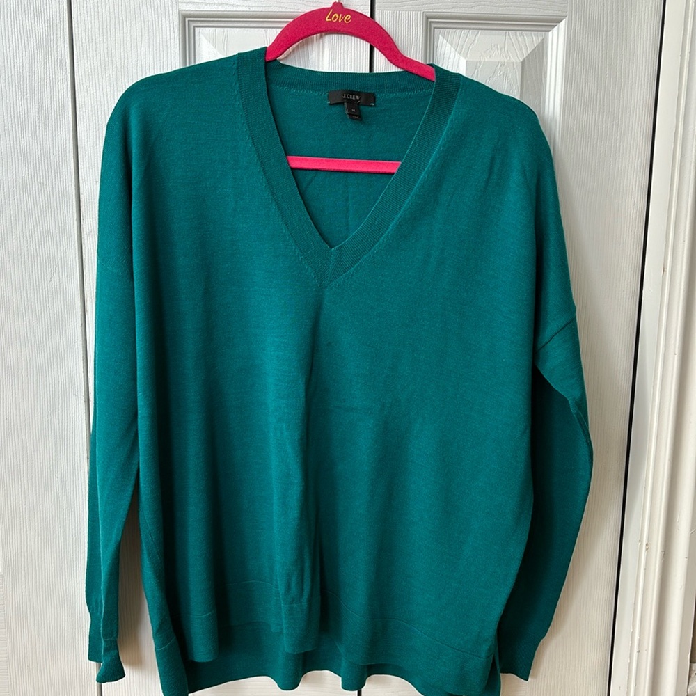 J.Crew teal sweater in size M